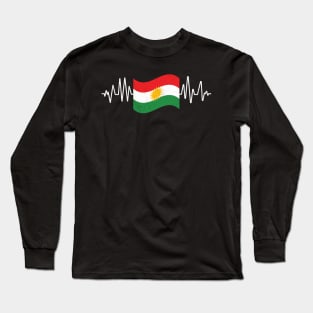 Heart Rate Heart Kurdistan Long Sleeve T-Shirt